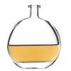 Bouteille en verre ronde plate 250 ml pour la verrerie KDG de whisky d'alcool