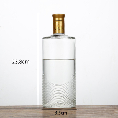 Emballage de vin de bouteilles d'alcool en verre recyclé de qualité supérieure de 250 ml