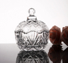 Home Decoraion Forme de fleur Verre Banque de bonbons Jar avec couvercles de verre