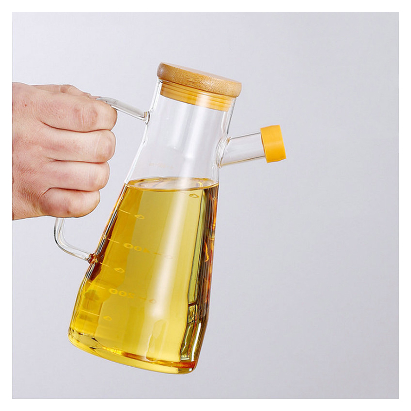 Pot d'huile en verre borosilicate d'emballage d'huile comestible de 900 ml