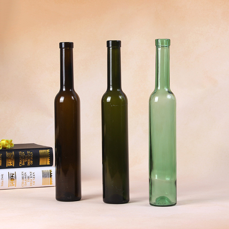 Bouteilles de vin en verre mince de 200 ml 375 ml de différentes couleurs