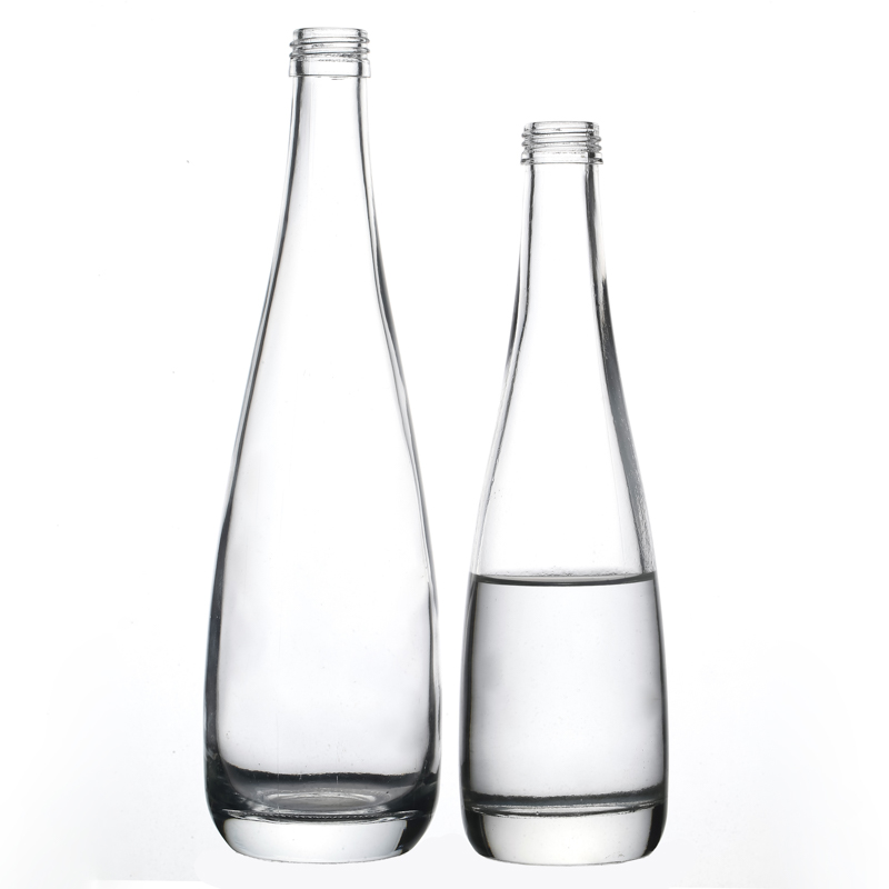 Bouteilles en verre de haute qualité pour l'emballage de boisson en verre d'eau minérale