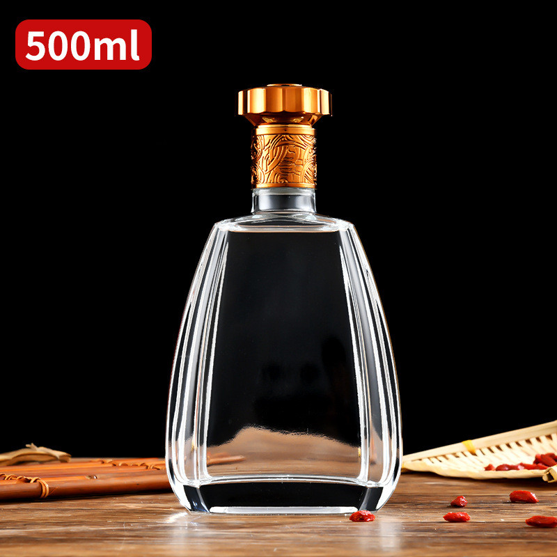 Bouteilles de vin de haute qualité en verre cristal 500 ml Utilisation de whisky de vodka